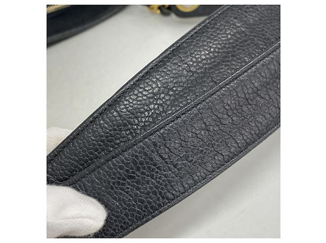 Borsa Tote Chanel in pelle di vitello martellata nera Nero - vista 8