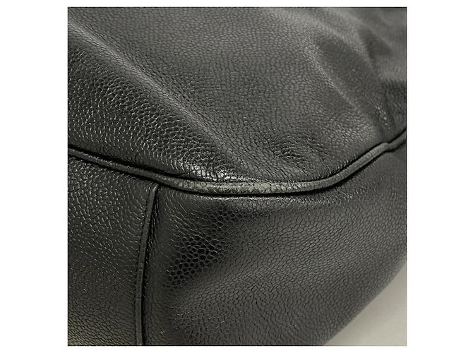 Borsa Tote Chanel in pelle di vitello martellata nera Nero - vista 9