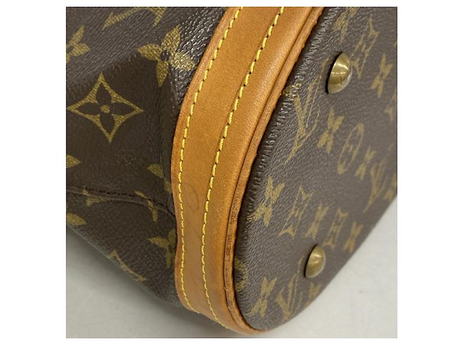 Borsa Tote Louis Vuitton Monogram Bucket PM Marrone - vista 10