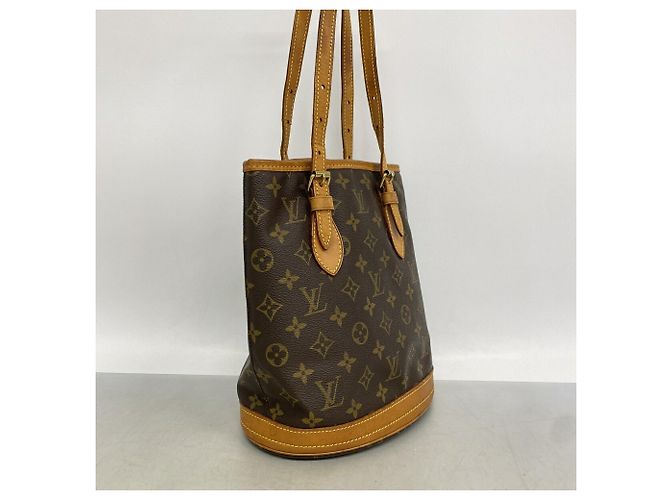 Borsa Tote Louis Vuitton Monogram Bucket PM Marrone - vista 2