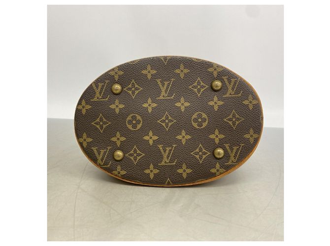 Borsa Tote Louis Vuitton Monogram Bucket PM Marrone - vista 3