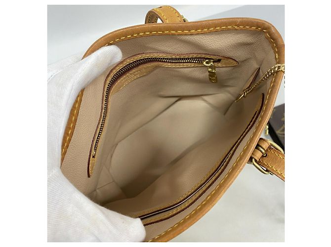 Borsa Tote Louis Vuitton Monogram Bucket PM Marrone - vista 4