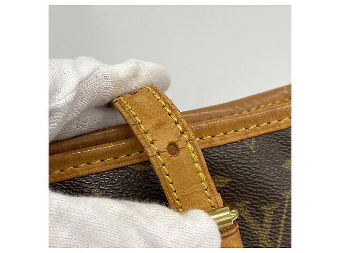 Borsa Tote Louis Vuitton Monogram Bucket PM Marrone - vista 8