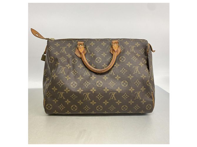 Borsa Louis Vuitton Monogram Speedy 35 Marrone - vista 13