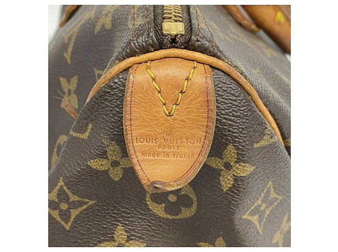 Borsa Louis Vuitton Monogram Speedy 35 Marrone - vista 5