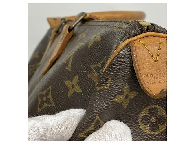 Borsa Louis Vuitton Monogram Speedy 35 Marrone - vista 8