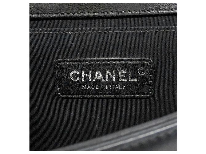 Borsa a tracolla Chanel Boy Chain Nero - vista 5