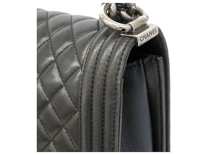 Borsa a tracolla Chanel Boy Chain Nero - vista 7