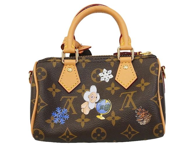 Borsa a mano Louis Vuitton Monogram Vivienne Nano Speedy Marrone - vista 11