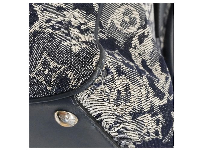 Louis Vuitton Monogram Tapestry Grand Sac Tote Bag Blu navy - vista 13