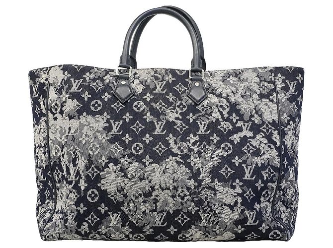 Louis Vuitton Monogram Tapestry Grand Sac Tote Bag Blu navy - vista 15