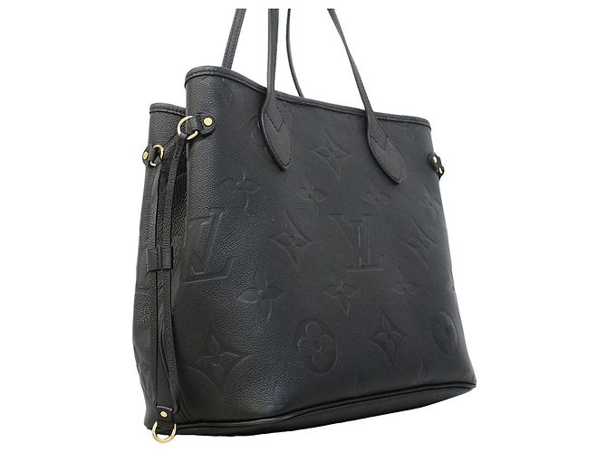 Borsa Tote Louis Vuitton Monogram Empreinte Neverfull MM Nero - vista 2