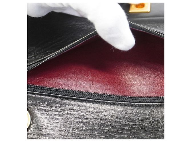 Borsa a tracolla Chanel Matelassé in pelle d'agnello nera Nero - vista 13