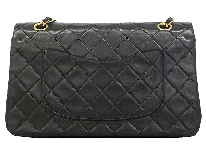 Borsa a tracolla Chanel Matelassé in pelle d'agnello nera Nero - vista 14