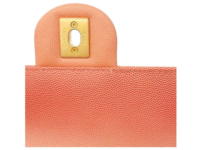 Borsa a tracolla Chanel Matelassé in pelle caviar rosa - vista 11