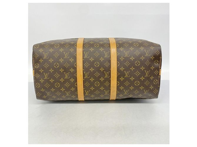 Keepall Borsa Boston Louis Vuitton Marrone - vista 3
