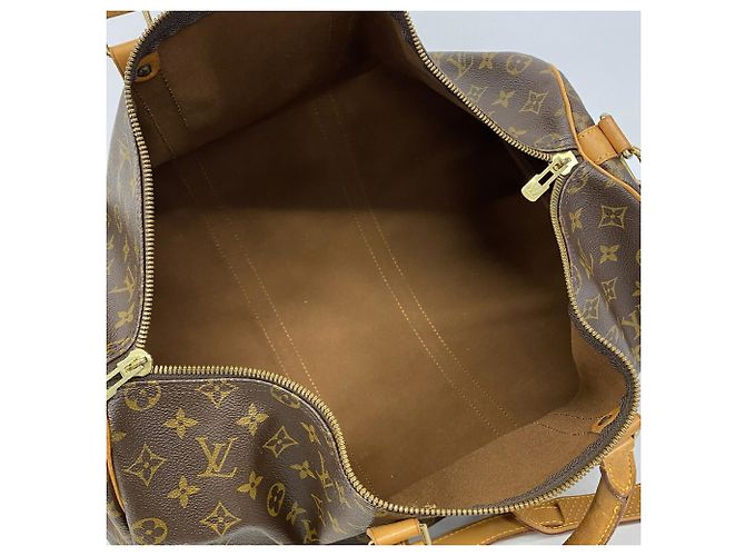 Keepall Borsa Boston Louis Vuitton Marrone - vista 4