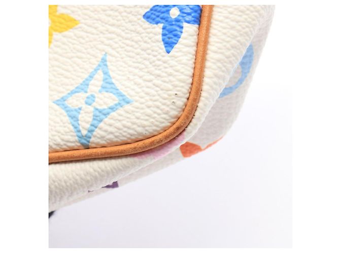 Louis Vuitton Pochette Accessoires Monogram Multicolor Blanc Handbag Bianco - vista 7