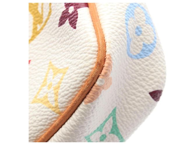 Louis Vuitton Pochette Accessoires Monogram Multicolor Blanc Handbag Bianco - vista 8