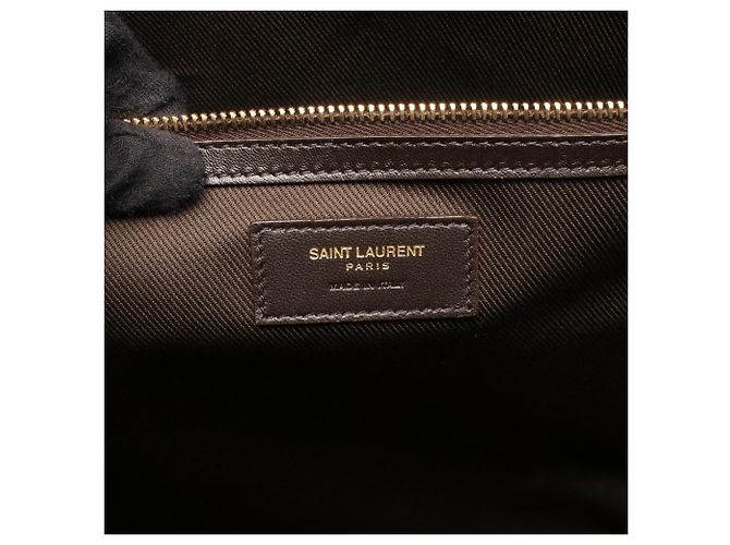 Borsa Duffle Le Monogram Yves Saint Laurent Marrone - vista 4