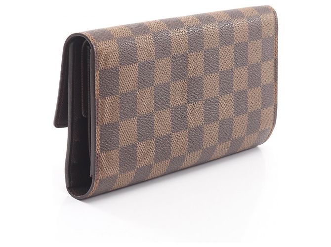Louis Vuitton Portefeuille International Tri-fold Long Wallet Marrone Damier ebene - vista 2