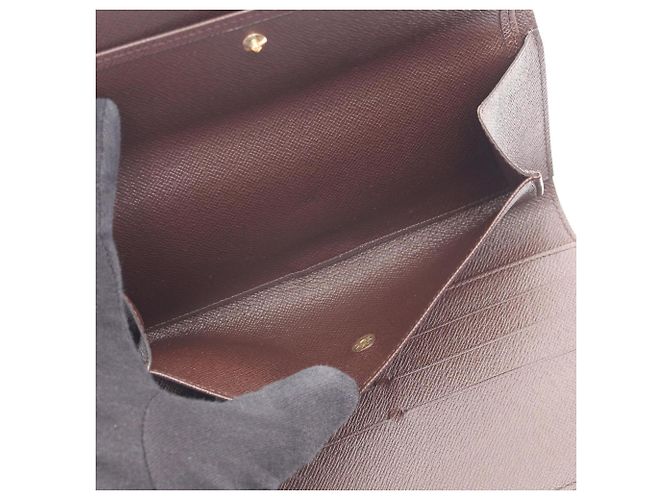 Louis Vuitton Portefeuille International Tri-fold Long Wallet Marrone Damier ebene - vista 4