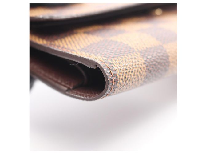 Louis Vuitton Portefeuille International Tri-fold Long Wallet Marrone Damier ebene - vista 8