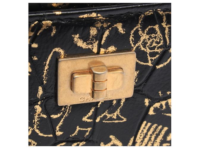 Tarjetero Chanel 2.55 Graffiti Negro - vista 7