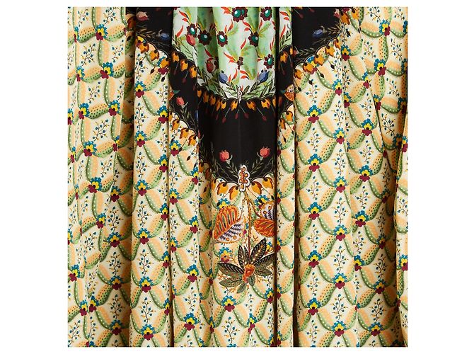 Etro Pre Fall 2023 Top FR40 Oversized Silk crepe green print Top Blouse UK12 US8 Multicolor - vista 5