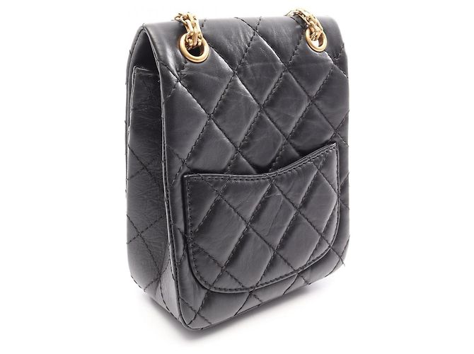 Borsa a tracolla Chanel 2.55 Matelassé Nero - vista 2