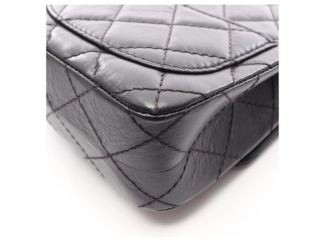 Borsa a tracolla Chanel 2.55 Matelassé Nero - vista 8
