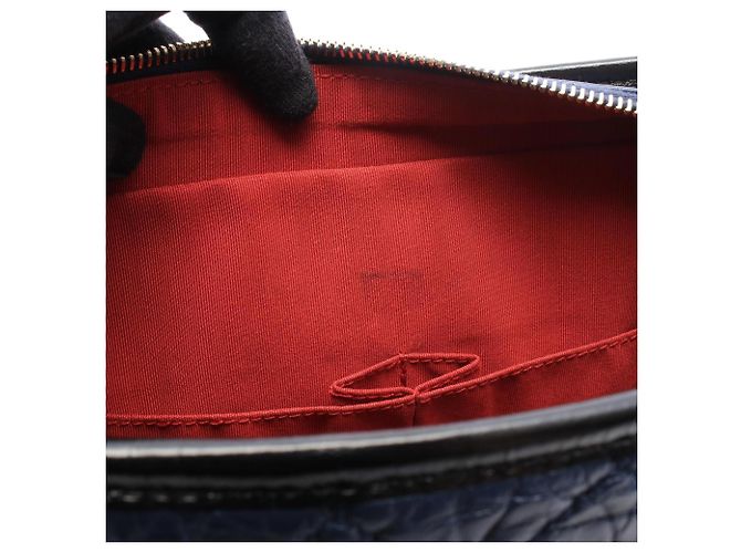 Borsa a tracolla hobo Chanel Gabrielle de Large Nero Blu navy - vista 8