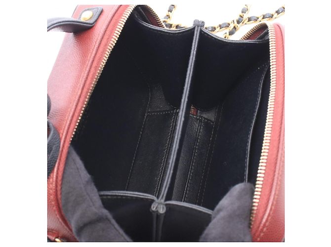 Borsa Vanity Chanel CC Figley Small Nero Bordò - vista 3
