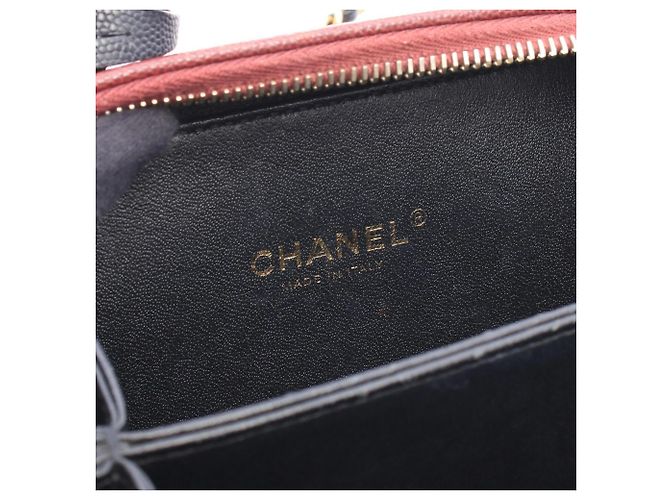 Borsa Vanity Chanel CC Figley Small Nero Bordò - vista 4