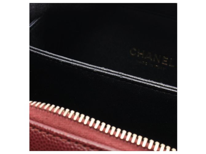 Borsa Vanity Chanel CC Figley Small Nero Bordò - vista 6