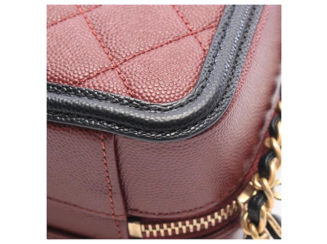 Borsa Vanity Chanel CC Figley Small Nero Bordò - vista 7