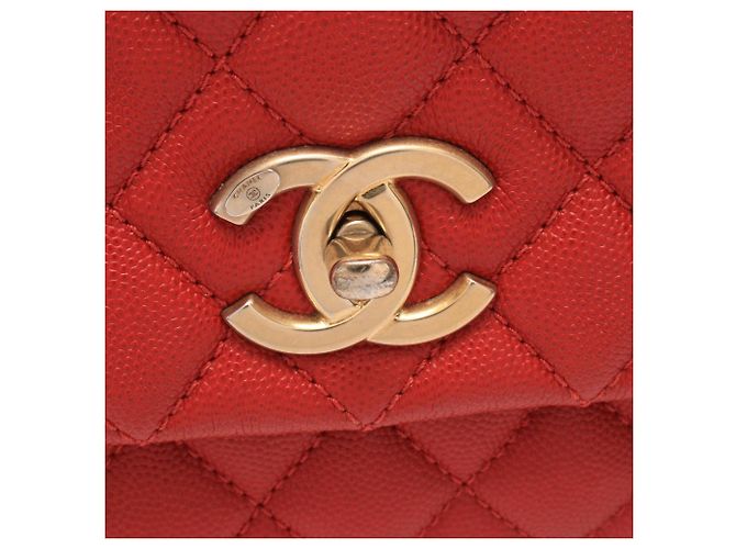Borsa Chanel Coco Handle 29 Top Flap Rosso - vista 13