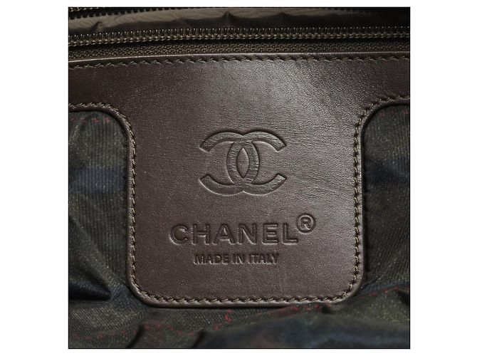 Chanel Coco Cocoon MM Check Tote Bag Mehrfarben Khaki - Ansicht 4