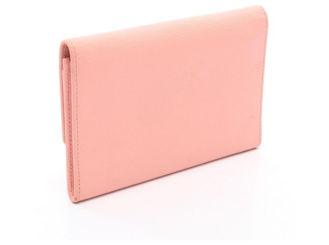 Timeless Cartera bi-fold de piel rosa Chanel Coco Button - vista 2