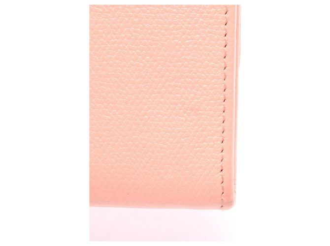 Timeless Cartera bi-fold de piel rosa Chanel Coco Button - vista 9