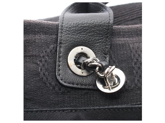 Borsa Shopping Grande Chanel Coco Mark Nero - vista 14