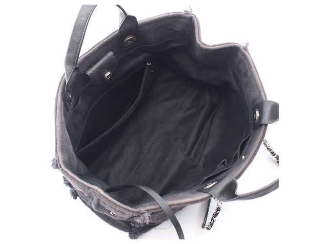 Borsa Shopping Grande Chanel Coco Mark Nero - vista 3