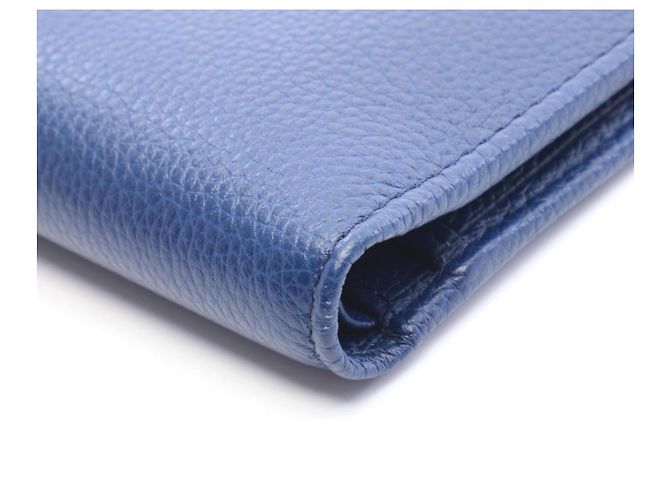 Portapassaporto in pelle blu navy Chanel Coco Mark - vista 6