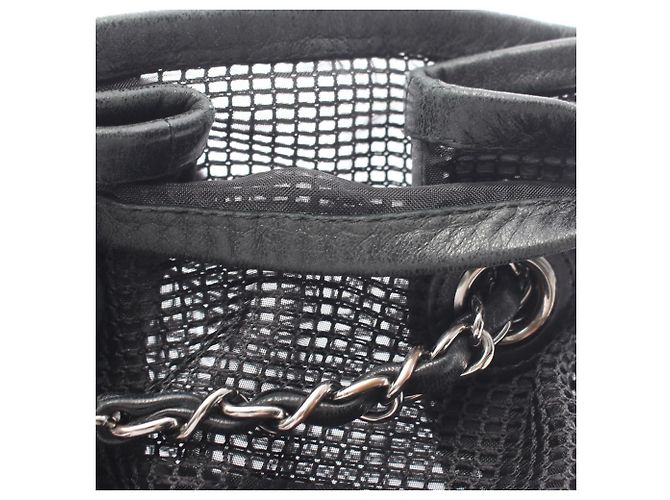 Borsa a secchiello con coulisse Chanel Coco Mark Nero - vista 10