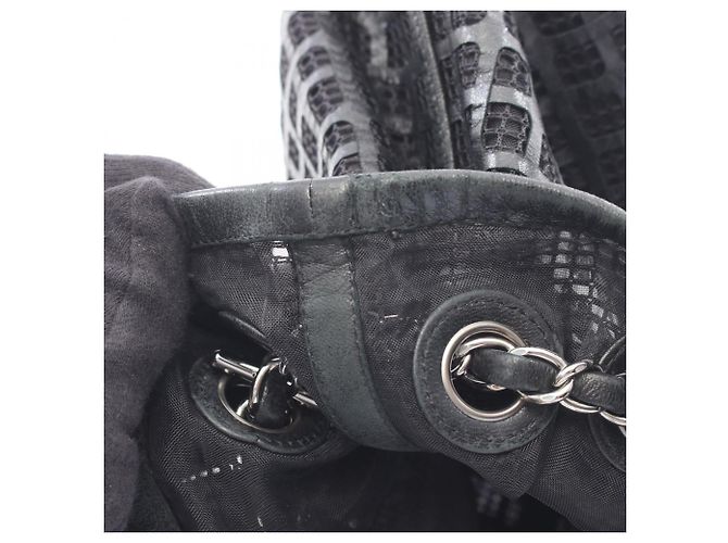 Borsa a secchiello con coulisse Chanel Coco Mark Nero - vista 11