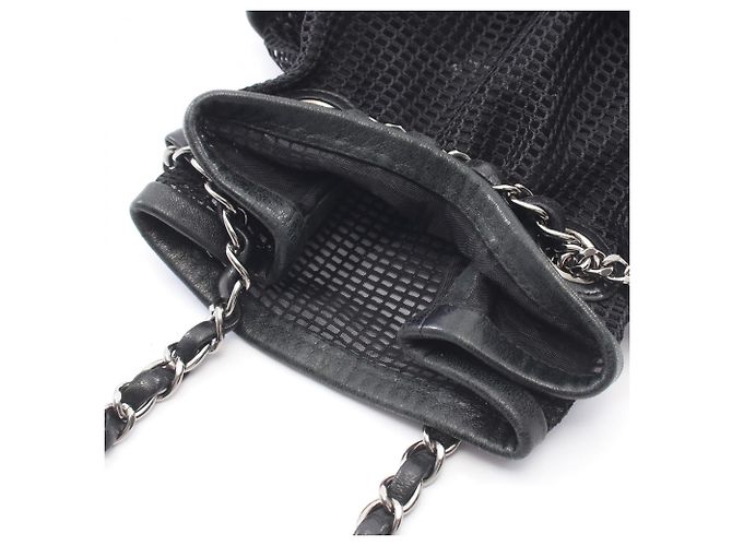 Borsa a secchiello con coulisse Chanel Coco Mark Nero - vista 13
