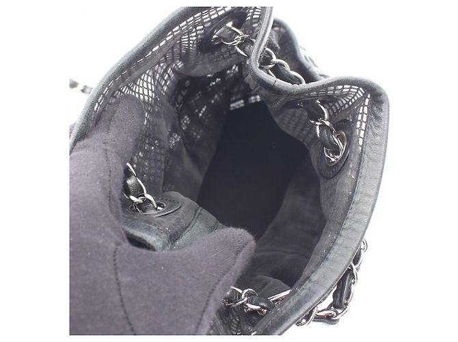 Borsa a secchiello con coulisse Chanel Coco Mark Nero - vista 3