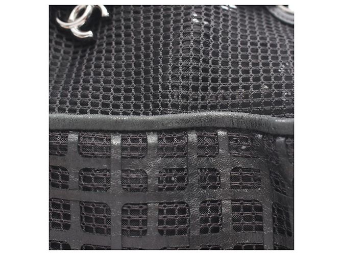 Borsa a secchiello con coulisse Chanel Coco Mark Nero - vista 9