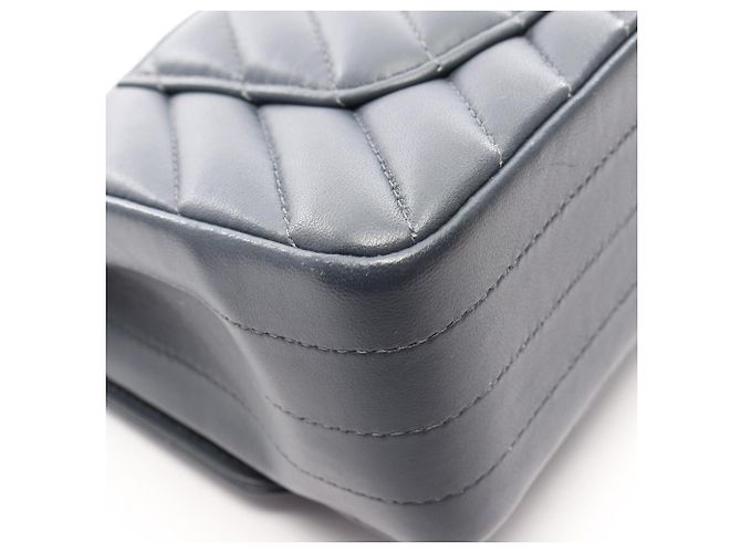 Borsa a tracolla Mini Chanel Chevron V-Stitch Blu - vista 9