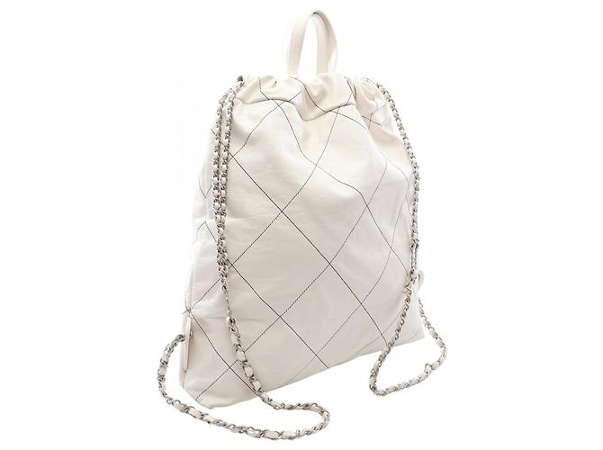 Zaino/Borsa Chanel 22 Large Bianco - vista 2
